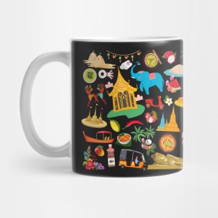 Thailand Travel Icons Mug